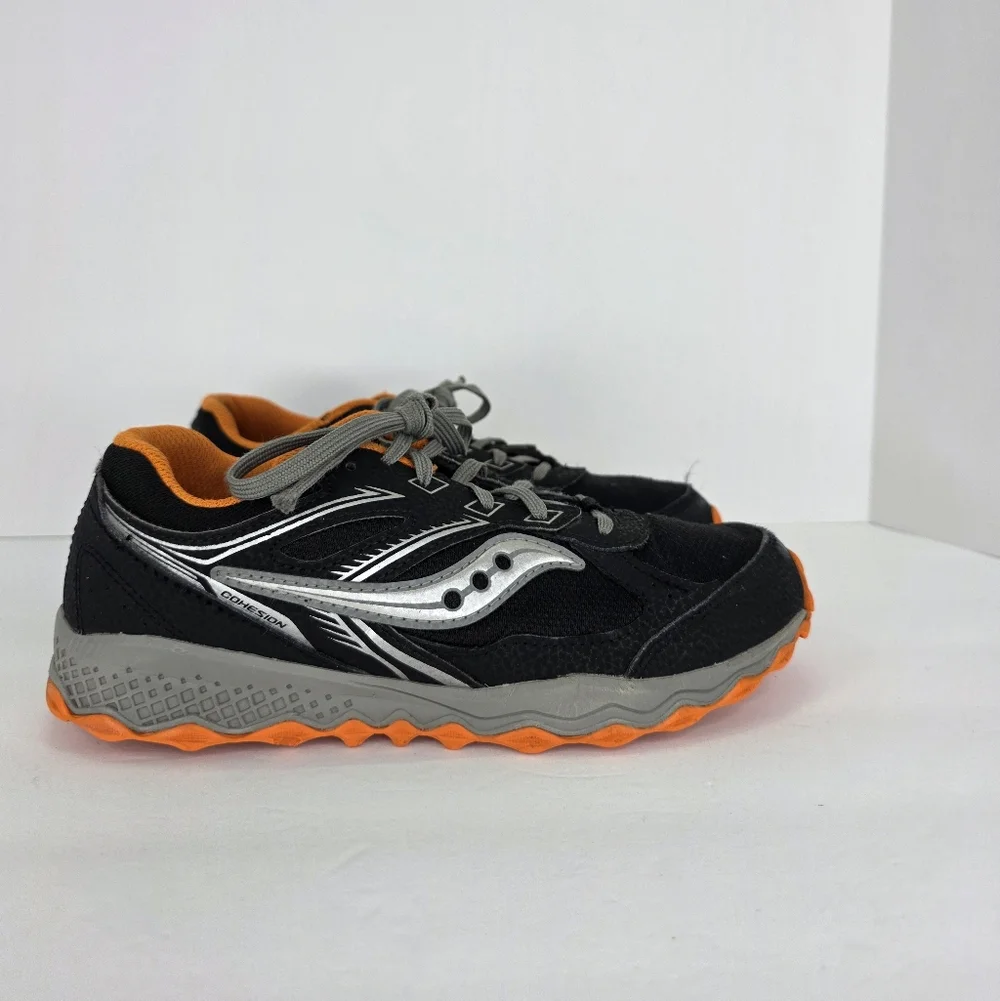 Saucony Kids Cohesion TR14 Lace T Toe (LTT) Trail Running Shoes Size 4Wide Black - Picture 6 of 14
